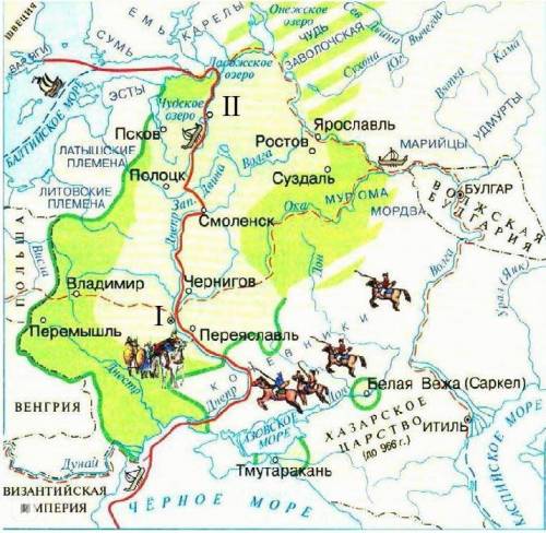 Выберите из приведённого списка название торгового пути, обозначенного на карте красной линией.