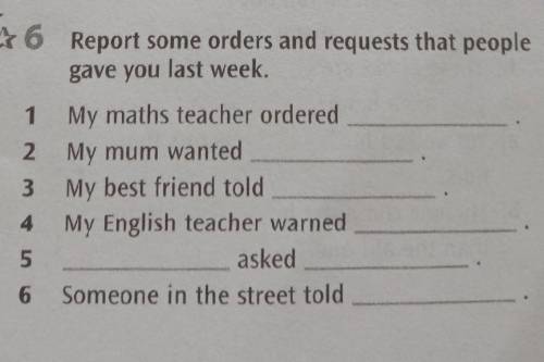 Report some orders and requests that people gave you last week.​