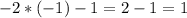 -2*(-1) - 1 = 2 - 1 = 1