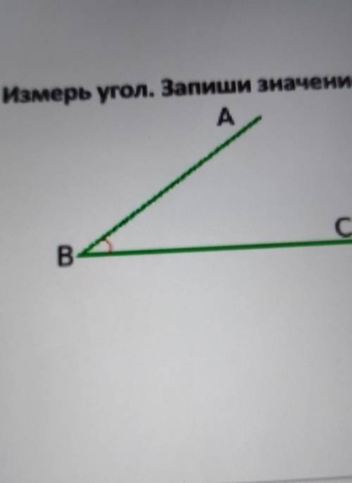 Измерь угол найди значение​