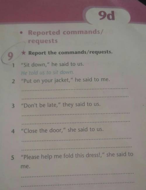 Ex:9 Report the commands/requests​