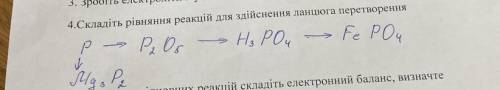 4.Складіть рівняння реакцій для здійснення ланцюга перетворення.