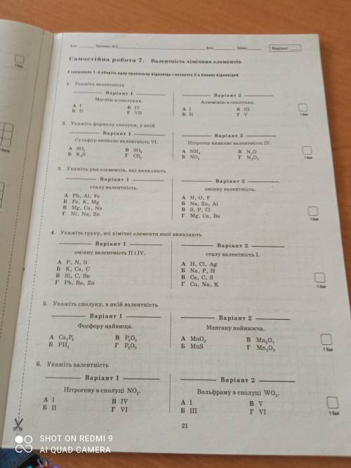 зделать Самостийна по химии второй вариант..