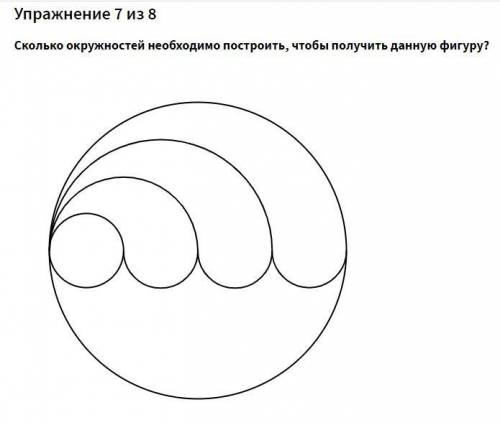 Сколько окружностей необходимо построить, чтобы получить данную фигуру?