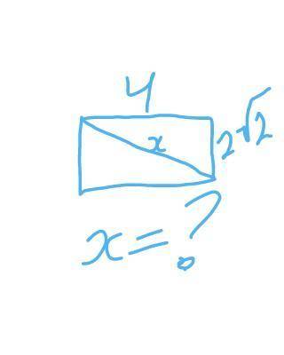 Катеты равны 4 см 2√2 см найт. гипотенузу​