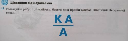 іть будь ласка! ; ) Розгадайте ребус і дізнайтеся , береги якої країни омиває Північний Льодовитий о