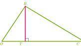 В треугольнике OBC проведена высота BT. Известно, что ∡ BOC = 34° и ∡ OBC = 133°. Определи углы треу