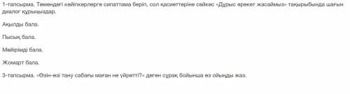 Задание 1. Дайте характеристику следующим персонажам и создайте небольшой диалог на тему «поступим п