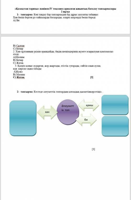 Қазакстан тарихы тжб 6сынып 4 тоқсан көмектесіңдерш сосын 2-3-4-5 көмек кере​