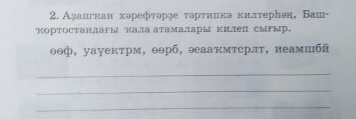 Правильно расставить буквы чтобы получились названия городов Башкирии​