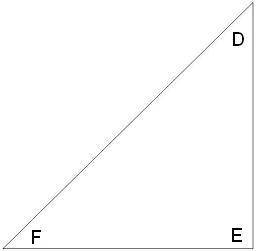 Вырази косинус угла D. cos∢D= DF/FE ED/DF DF/ED FE/DF ED/FE FE/ED