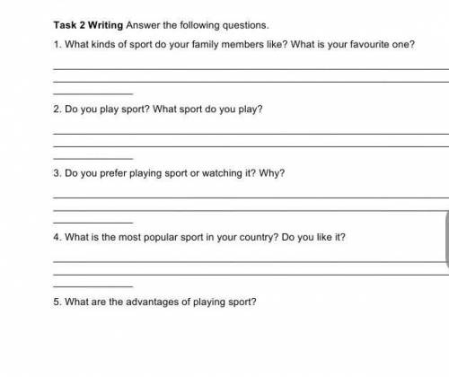 Task 2. Writhing Answer the following questions мне СОЧ​