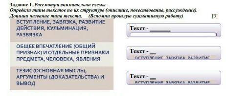 Опредили типы текстов по их структуре за 40 минн