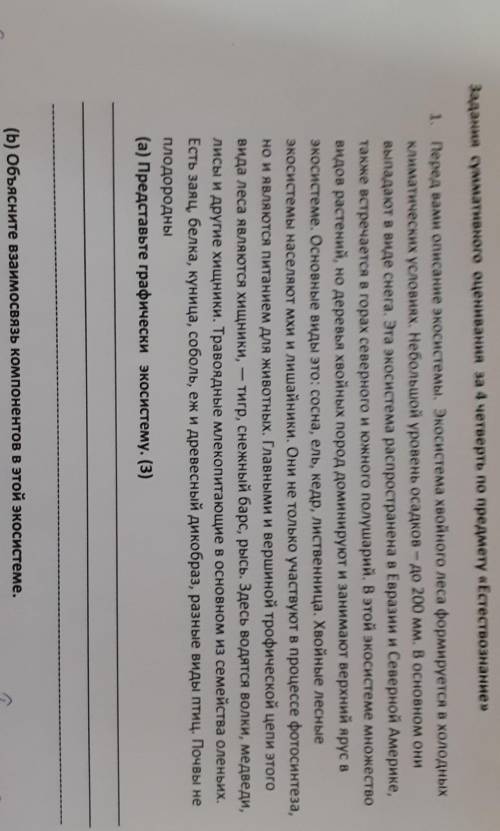 (b) объясните взаимосвязь компонентов в этой экосистеме. Даю 15- Зарание огромное ♥♥♥​