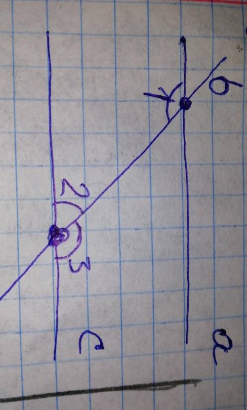 На малюнку 1. прямі a і c паралельні, b січна, кут 1=156°.Знайти градусну міру кутів 2 і 3​