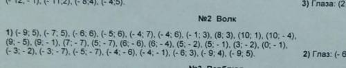 О (º,.№2 Волк1) (-9; 5), (-7; 5), (-6; 6), (-5; 6), (- 4; 7), (- 4; 6), (- 1; 3), (8; 3). (10; 1), (