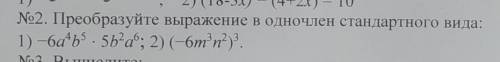 Алгебра 7 класс, преобразовать выражение в одночлен стандартного вида.​