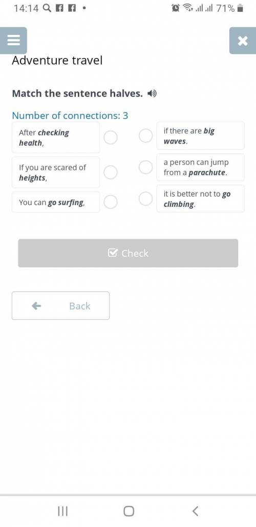 Match the sentences halves