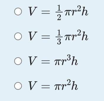 Если в основе цилиндра с высотой h - круг с радиусом r, то объем такого цилиндра можно найти по форм