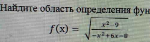 Найдите область определения функции.​