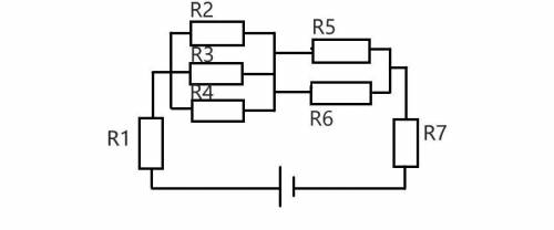 с Физикой Рассчитайте полное сопротивление цепи и определите токи в резисторах и напряжение на них,