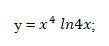 2. Найти Y'x и X''y для функции: y=x^4 ln4x