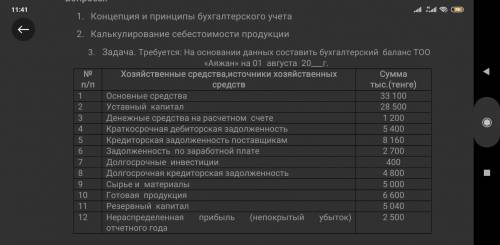 с задачкой. Предмет: основы бухгатерского учета и отчетности