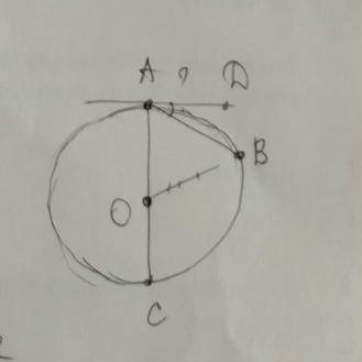 Даны круг (R; O) AC = 2R = 2AB Найти: угол DAB