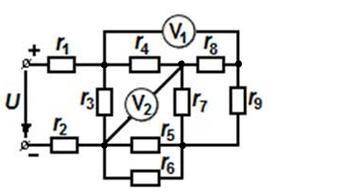 Заданы величины напряжения на входных зажимах электрической схемы и все сопротивления . Определить: