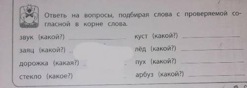 ответь на вопросы,подбирая слова с проверяемой согласной в корне слова​