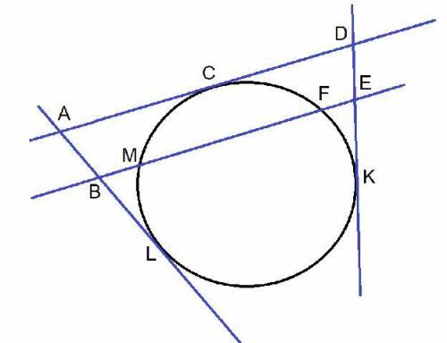 1. На сколько дуг вершины треугольника MNL делят проходящую через них окружность, если ∠N = 32° и ∠L