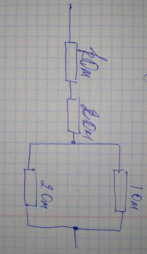 Знайти загальний опір кола яке на малюнку, вважати що R - ?​