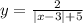 y = \frac{2}{ |x - 3| + 5}