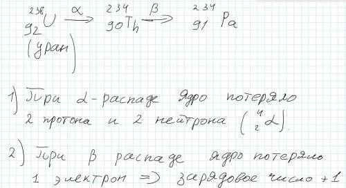 Ядро 238 92 u испытывает один альфа распад и один бета распад. Определить образовавшийся элемент