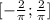 [-\frac{2}{\pi }; \frac{2}{\pi } ]