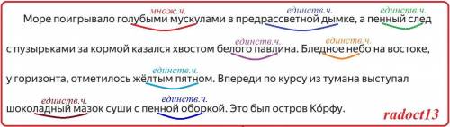 Прочитай. Найди в тексте имена прилагательные и связанные с ними имена существительные. Напиши над э