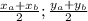 \frac{x_a+x_b}{2} ;\frac{y_a+y_b}{2}