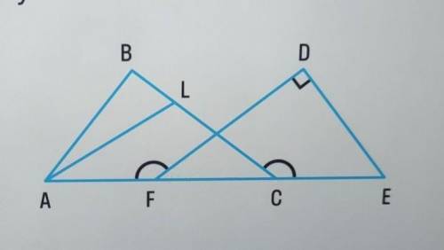 На рисунке AF = CE, угл BAC = угл E, угл AFD = угл BCE, угл D = 90°, ED = 17 дм. Найди высоту треуго