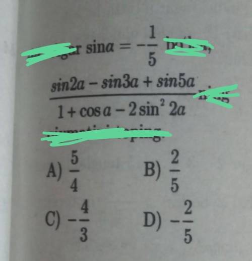 Если sina= -1/5 найдите... ​