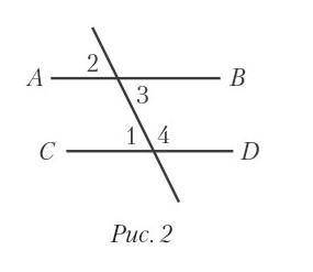 На рисунке 2 АВ=СD. запишите углы равные углу 1​