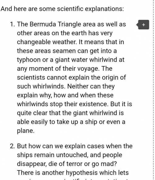 The(1) bermuda triangle area as well(2) some other areas(3) on the earth has very changeable weather