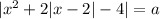 |x^2+2| x-2|-4|=a