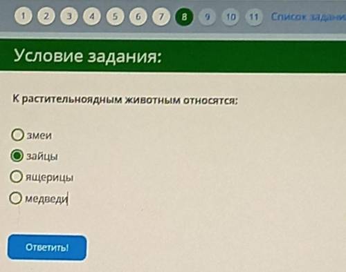 К растительнаядлым животным относятся, змеи зайцы ящерицы или медведи