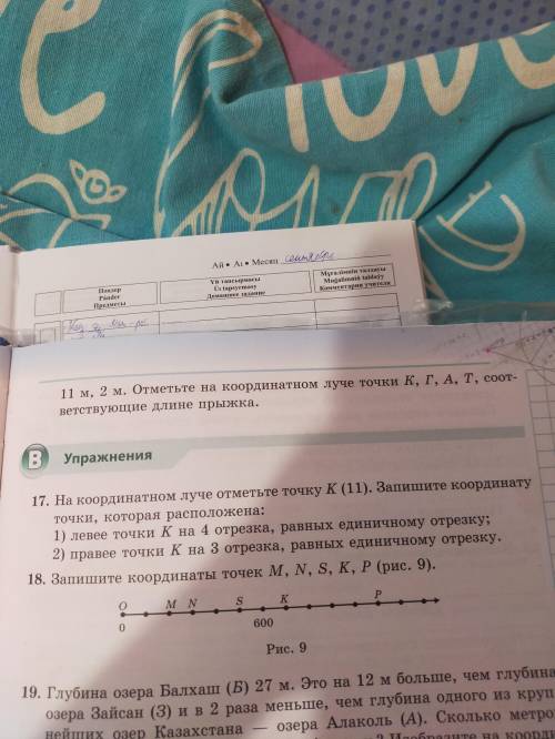 Номер 17 На координатном луче отметьте точку К 11