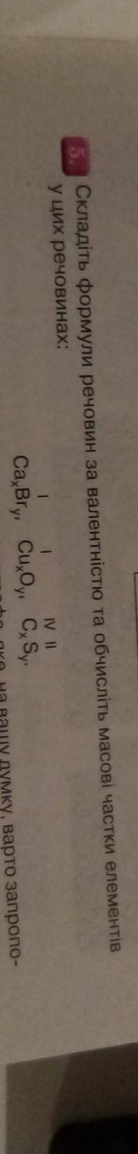Складіть формули речовин за валентністю та обчисліть масові частки елементіву цих речовинах: