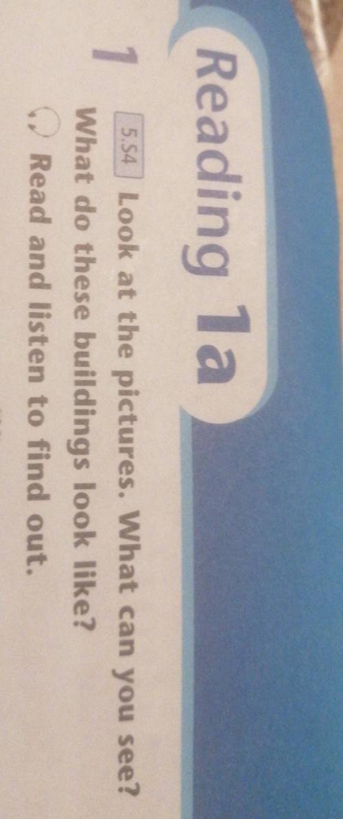 Reading la 15.54) Look at the pictures. What can you see?What do these buildings look like?Read and