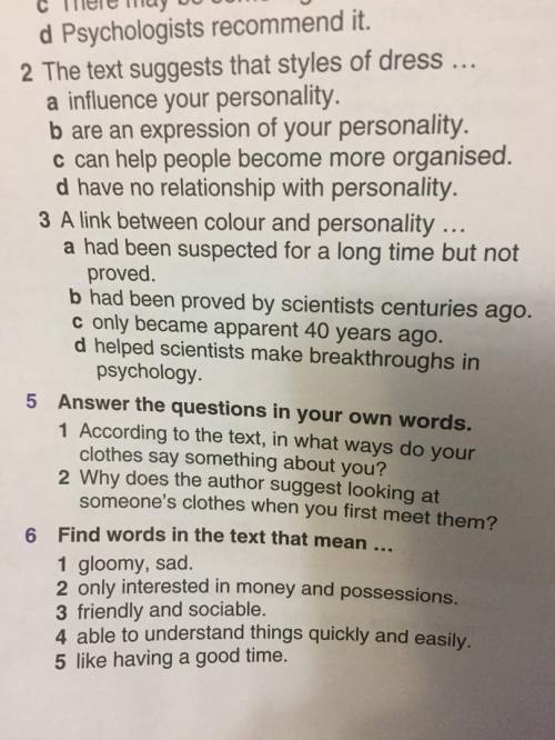 6 задание на фото. Текст What your clothes say about you. ответ нужен до 08.09.2021 07:00. Заранее