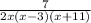 \frac{7}{2x(x - 3)(x + 11)}