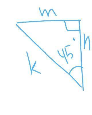 Для сторон данного треугольника справедливо равенство...1)m=k 2)k=2n 3)n=m