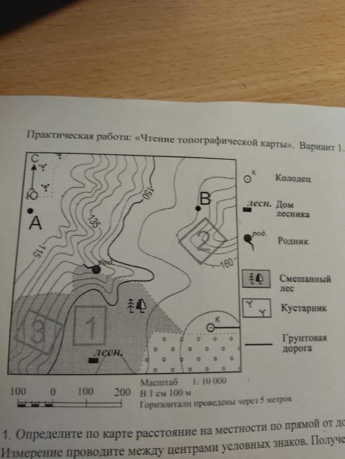 Школьники выбирают место для катания на санках с крутой горки определите какой из участков обозначен